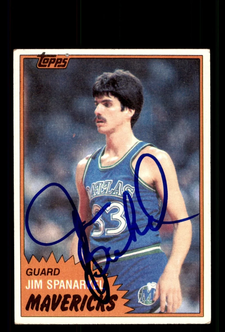 Signed Basketball Card Auto Jim Spanarkel 1981-82 Topps #79 Dallas Mavericks