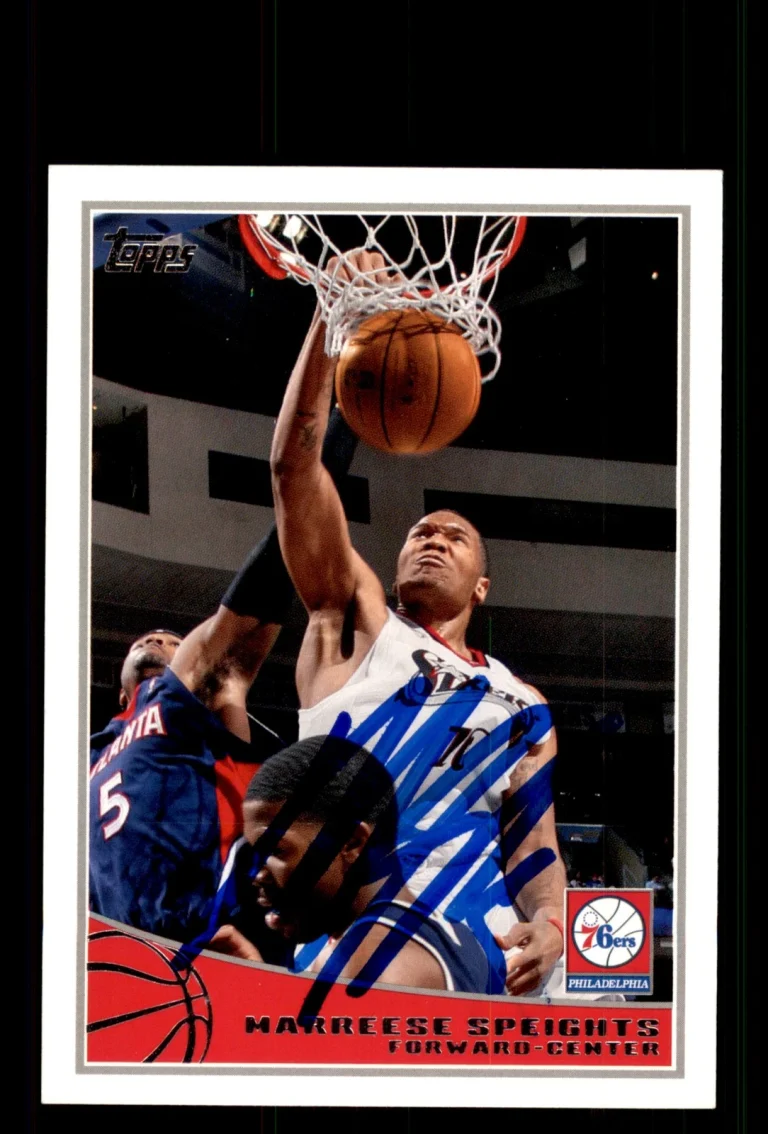Signed Basketball Card Auto Marreese Speights 2009-10 Topps #233 76ers