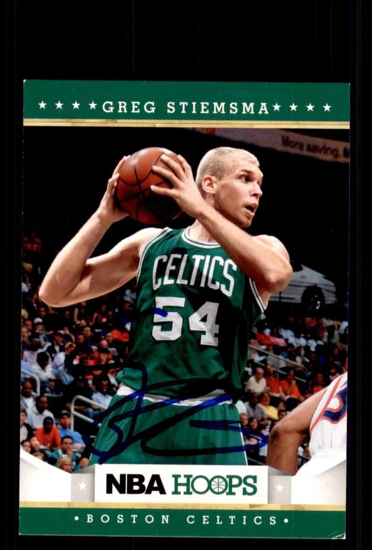 Signed Basketball Card Auto Greg Stiemsma 2012-13 Hoops #257 Boston Celtics