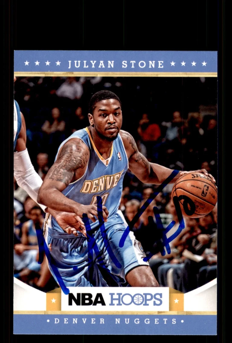 Signed Basketball Card Auto Julyan Stone 2012-13 Hoops #273 Denver Nuggets