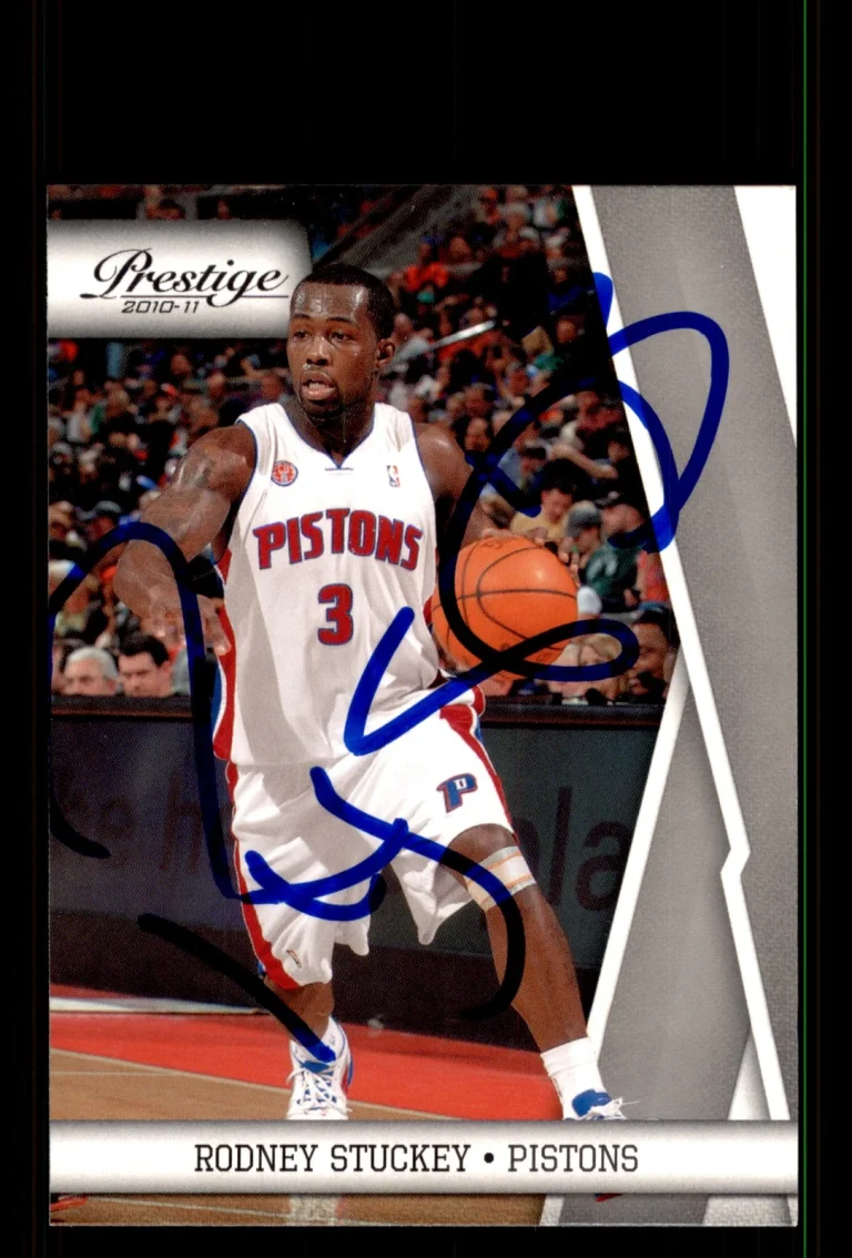 Signed Basketball Card Auto Rodney Stuckey 2010-11 Panini Prestige #31 Pistons
