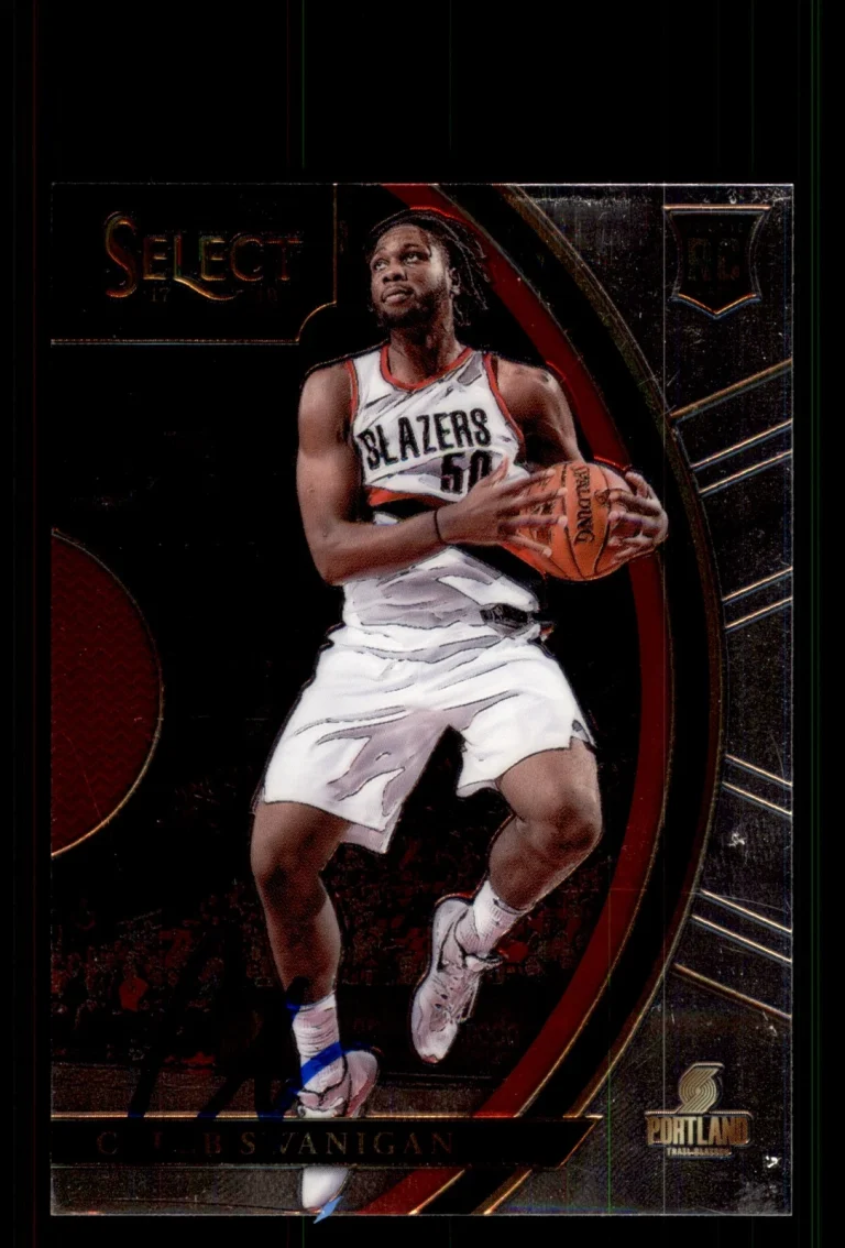 Signed Basketball Card Auto Caleb Swanigan 2017-18 Panini Select #87