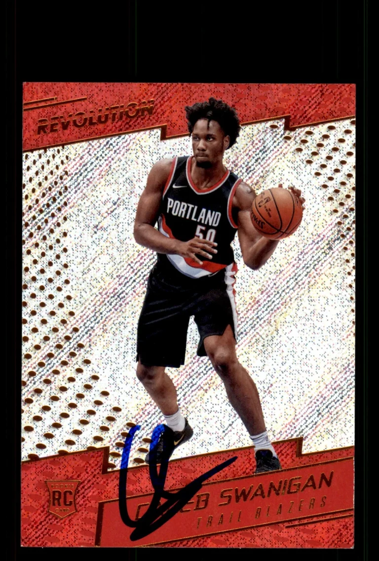 Signed Basketball Card Auto Caleb Swanigan 2017-18 Panini Revolution #149