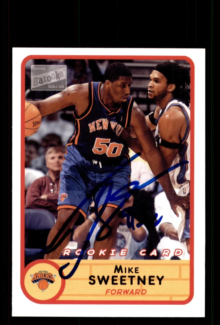 Signed Basketball Card Auto Mike Sweetney 2003-04 Bazooka #245 New York Knicks