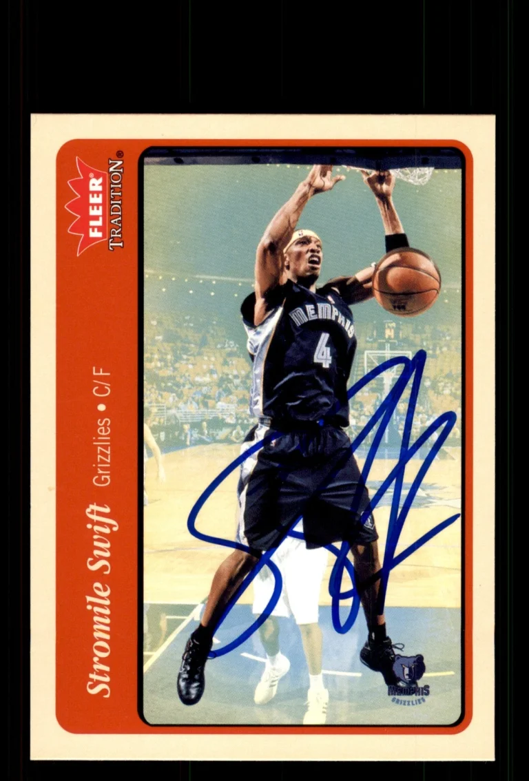 Signed Basketball Card Auto Stromile Swift 2004-05 Fleer Tradition #94 Grizzlies
