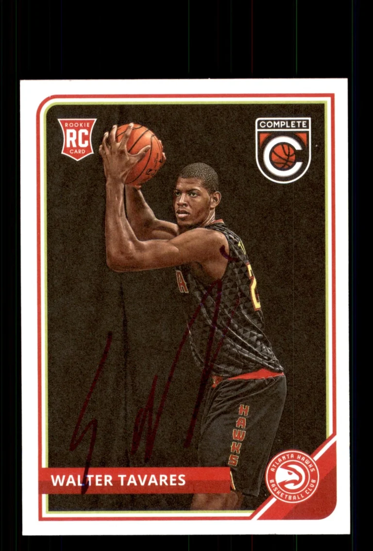Signed Basketball Card Auto Walter Tavares 2015-16 Panini Complete #289 Hawks