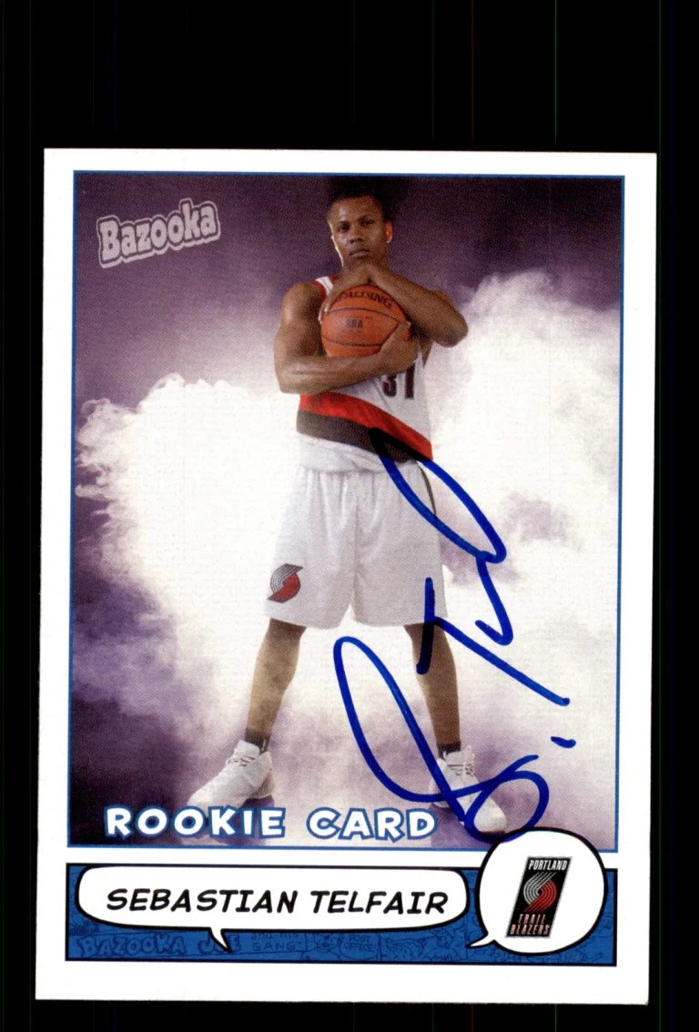Signed Basketball Card Auto Sebastian Telfair 2004-05 Bazooka #201 Trail Blazers