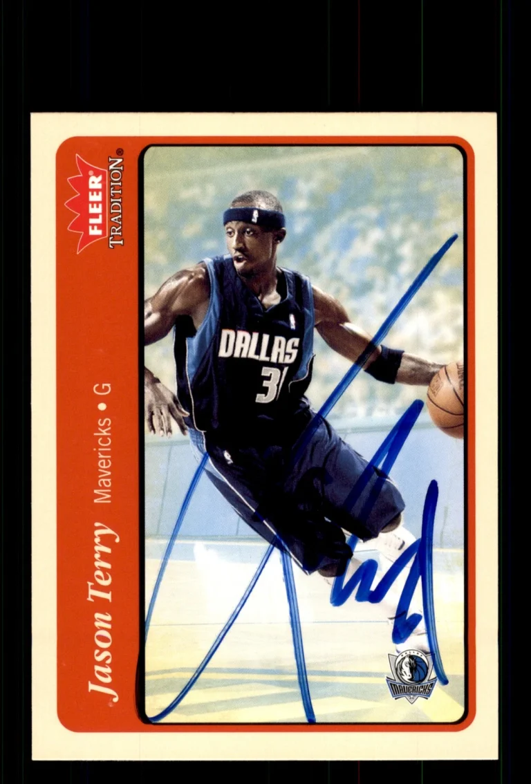 Signed Basketball Card Auto Jason Terry 2004-05 Fleer Tradition #150 Mavericks