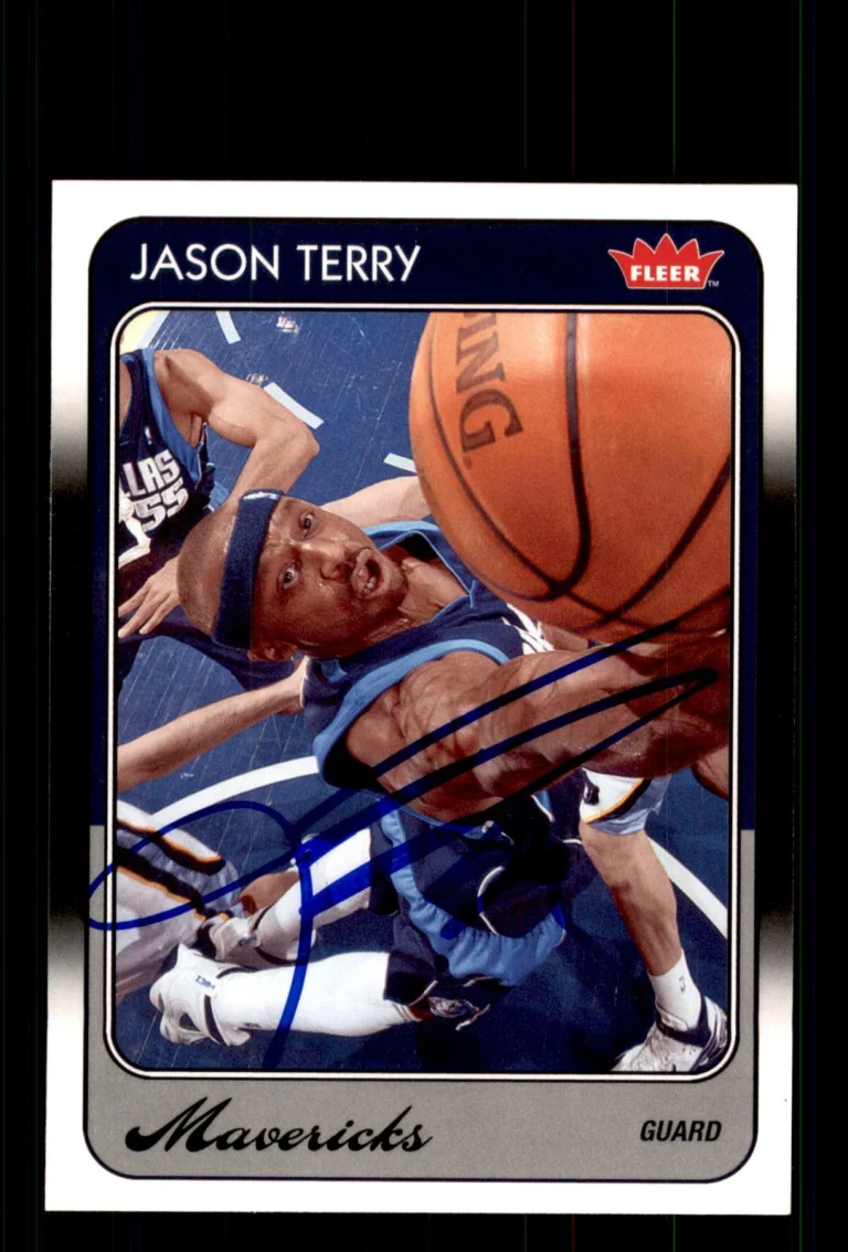 Signed Basketball Card Auto Jason Terry 2008-09 Fleer #22 Dallas Mavericks