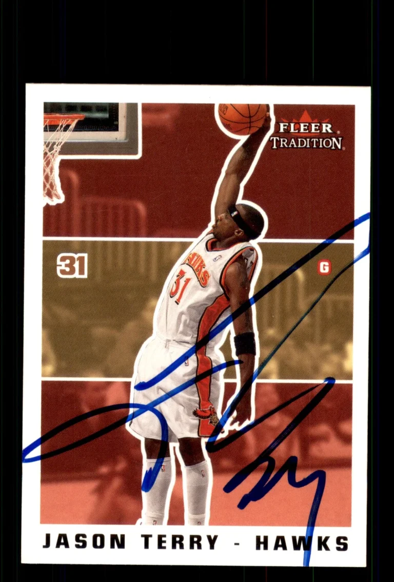 Signed Basketball Card Auto Jason Terry 2003-04 Fleer Tradition #16 Hawks