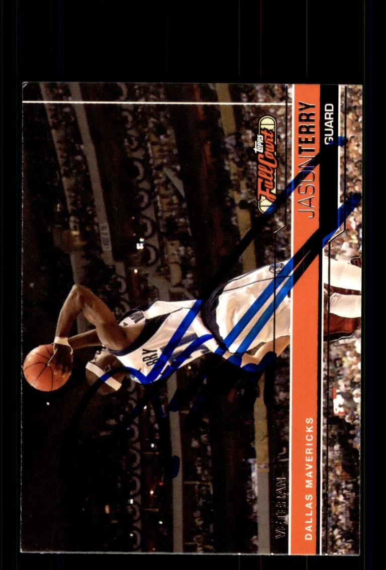 Signed Basketball Card Auto Jason Terry 2006-07 Topps Full Court #77