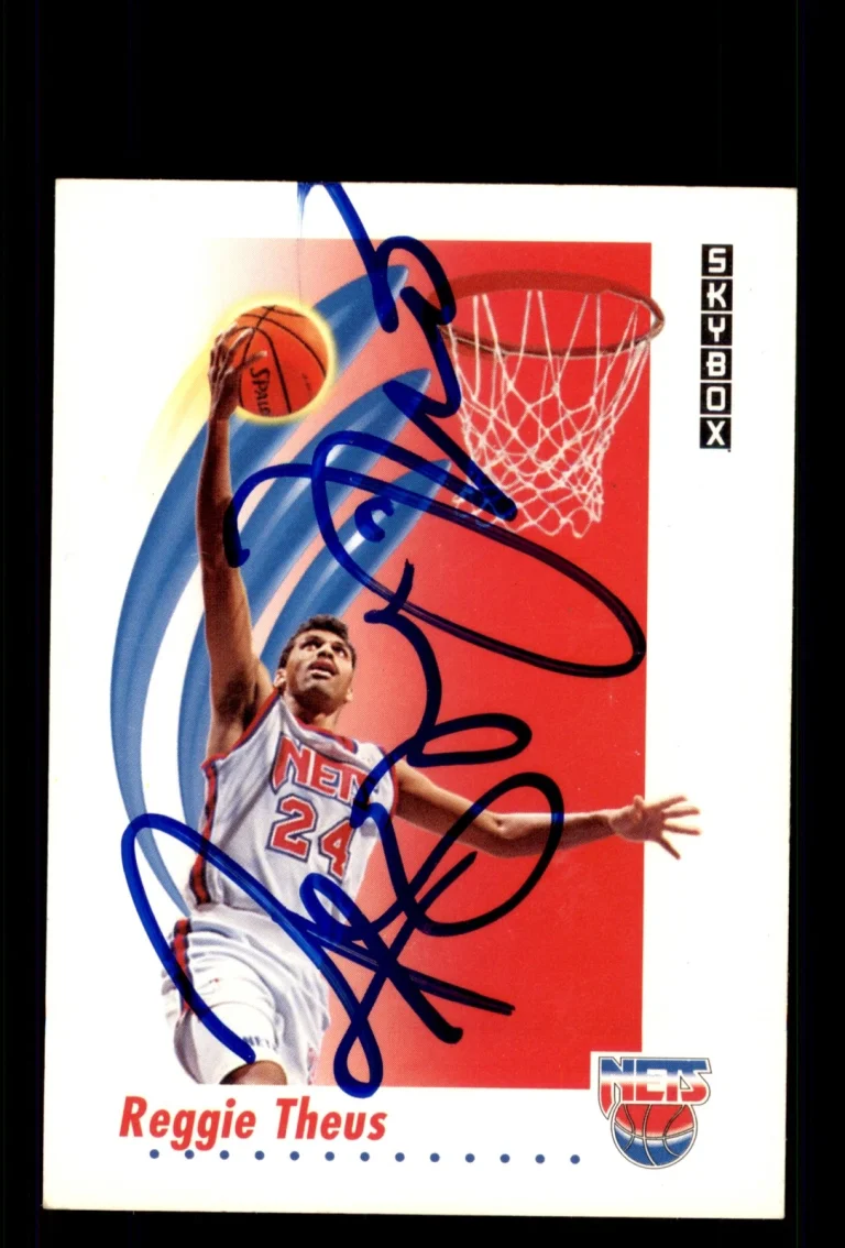 Signed Basketball Card Auto Reggie Theus 1991-92 SkyBox #187 New Jersey Nets