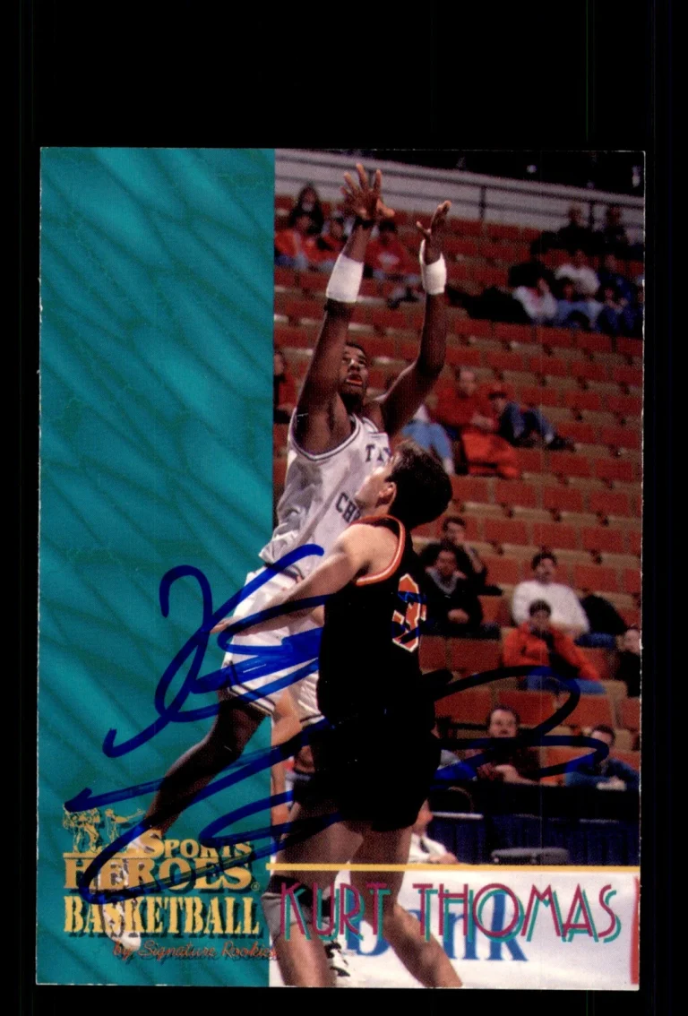 Signed Basketball Card Auto Kurt Thomas 1996 Signature Rookies #10 TCU