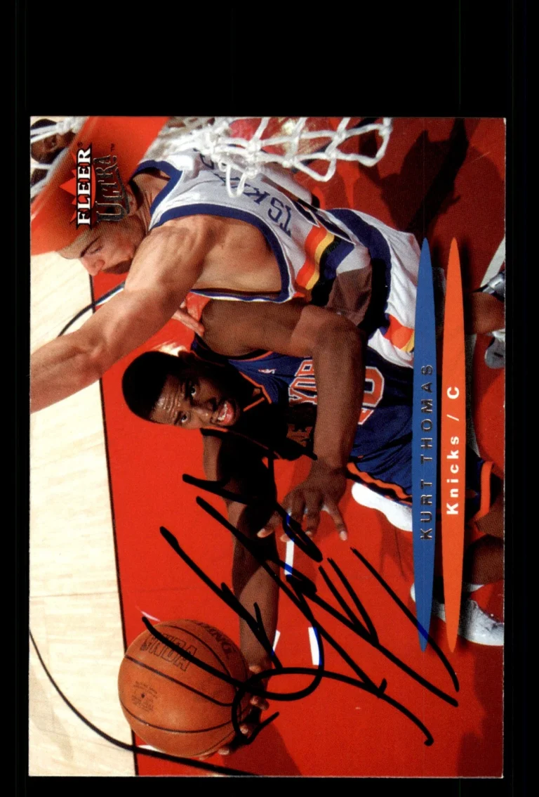 Signed Basketball Card Auto Kurt Thomas 2003-04 Ultra #13 New York Knicks