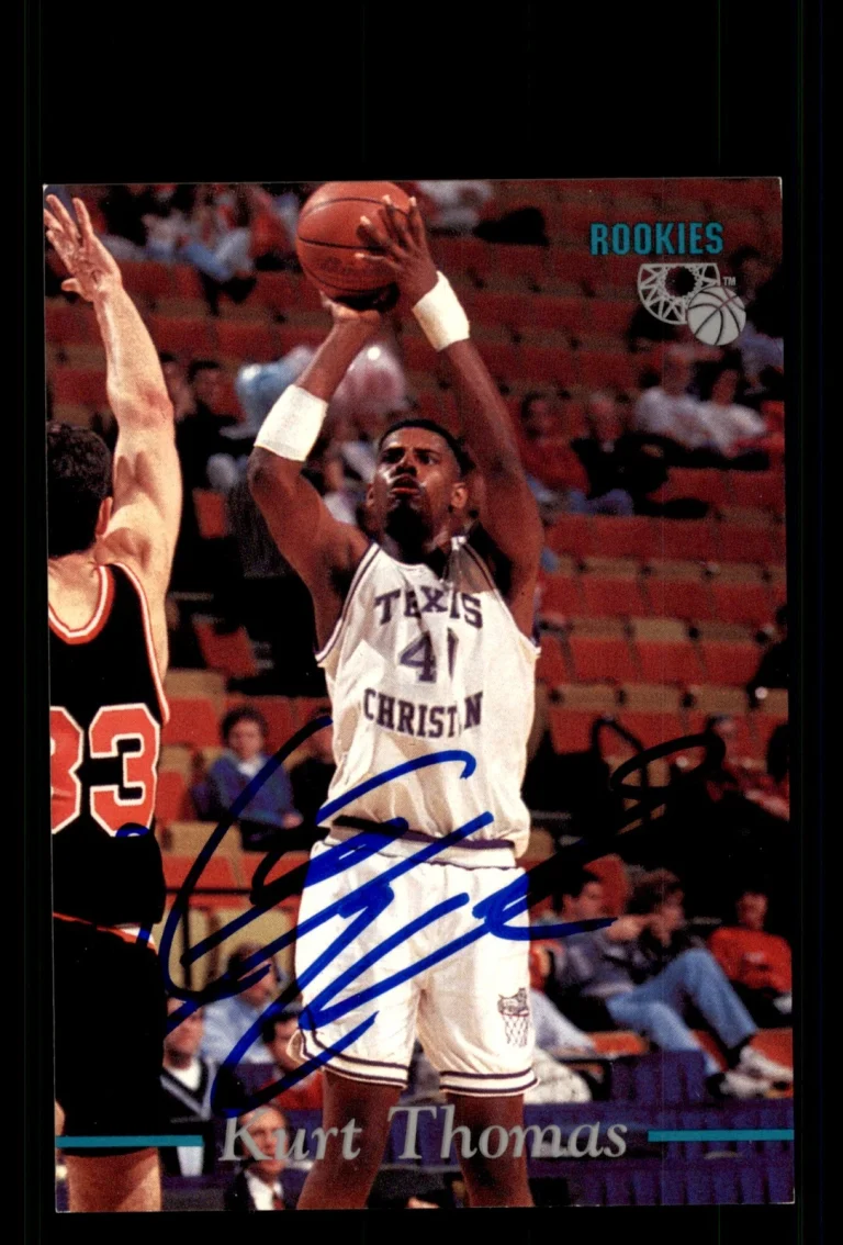 Signed Basketball Card Auto Kurt Thomas 1995 Classic Rookies #9 TCU Horned Frogs