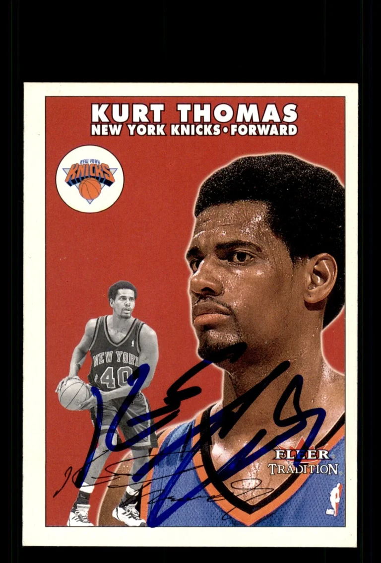 Signed Basketball Card Auto Kurt Thomas 2000-01 Fleer Tradition #71 Knicks
