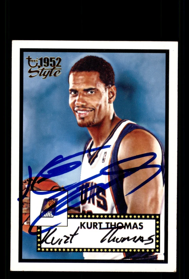 Signed Basketball Card Auto Kurt Thomas 2005-06 Topps 1952 Style #89 Suns