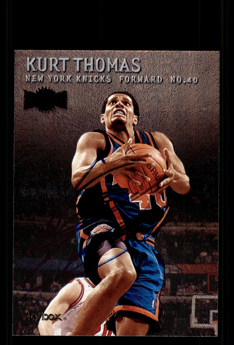 Signed Basketball Card Auto Kurt Thomas 1999-00 Metal #50 New York Knicks