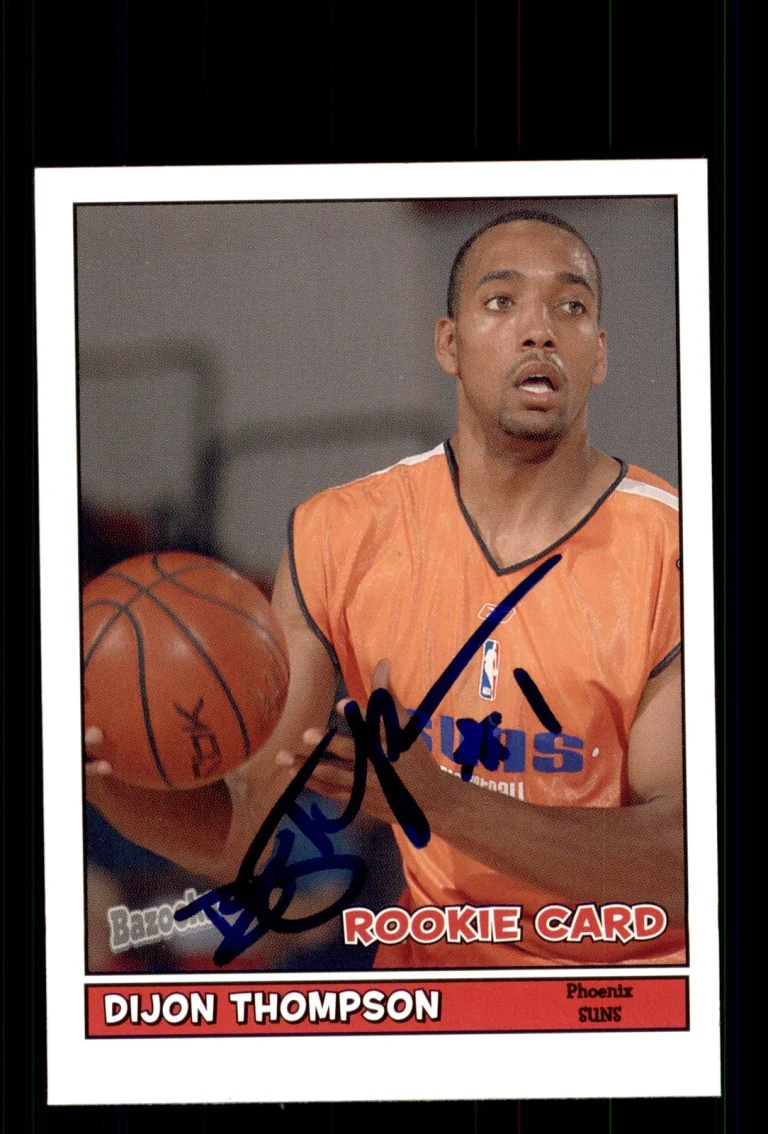 Signed Basketball Card Auto Dijon Thompson 2005-06 Bazooka #212 Phoenix Suns