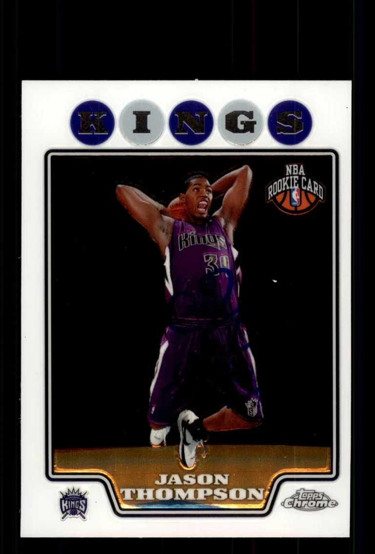 Signed Basketball Card Auto Jason Thompson 2008-09 Topps Chrome #192 Kings