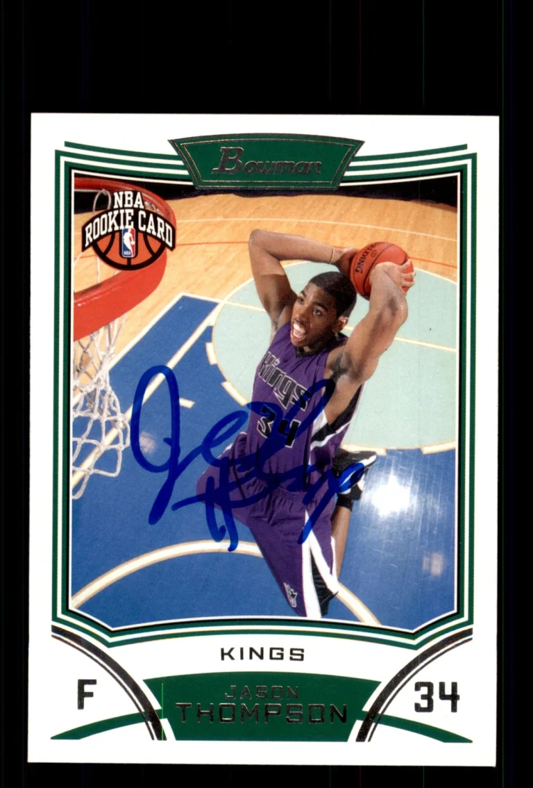 Signed Basketball Card Auto Jason Thompson 2008-09 Bowman #122 Sacramento Kings
