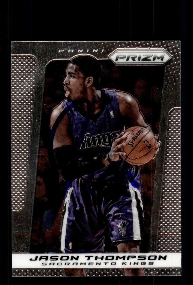 Signed Basketball Card Auto Jason Thompson 2013-14 Panini Prizm #39 Kings