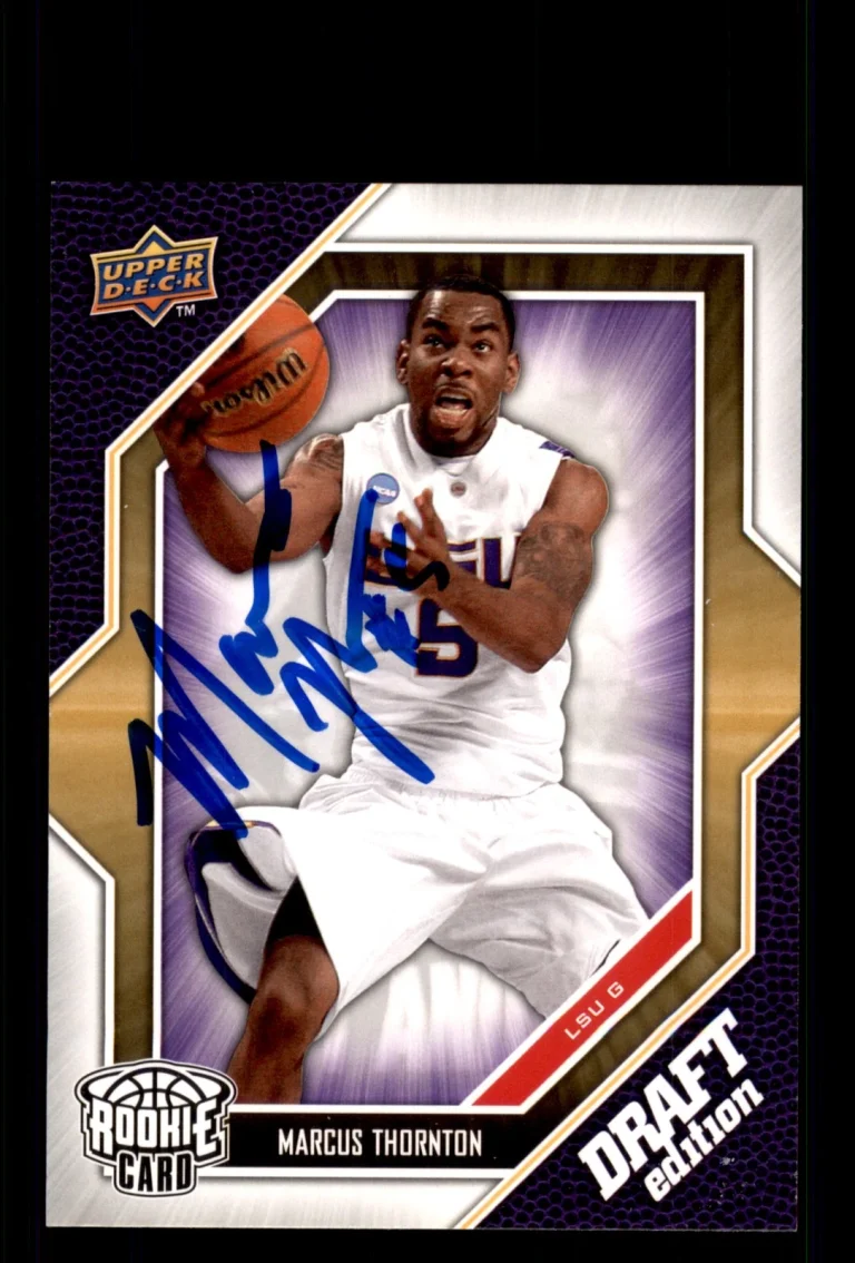 Signed Basketball Card Auto Marcus Thornton 2009-10 Upper Deck Draft Edition #64