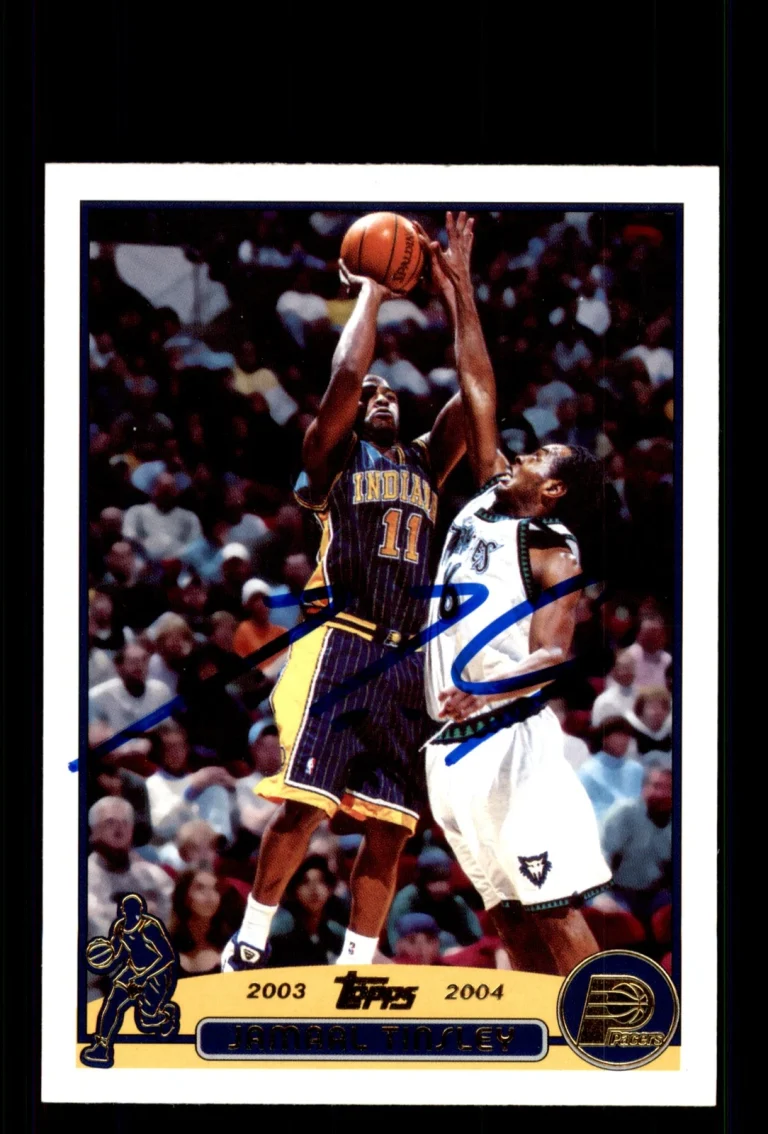Signed Basketball Card Auto Jamaal Tinsley 2003-04 Topps #155 Indiana Pacers