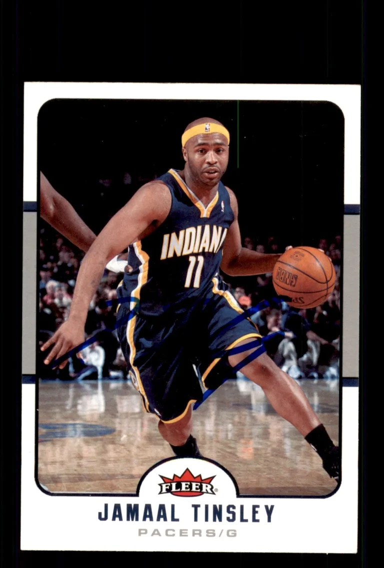 Signed Basketball Card Auto Jamaal Tinsley 2006-07 Fleer #76 Indiana Pacers