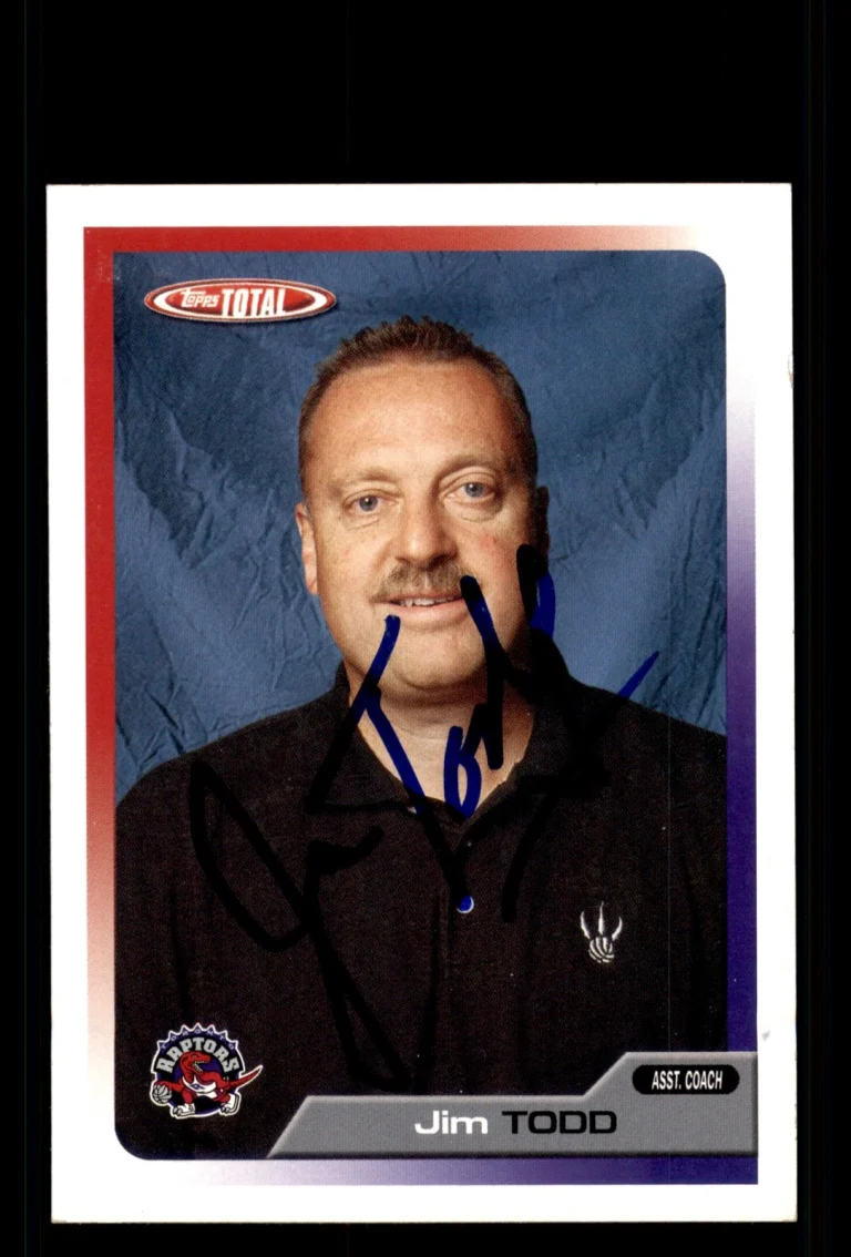 Signed Basketball Card Auto Jim Todd 2005-06 Topps Total #416 Toronto Raptors