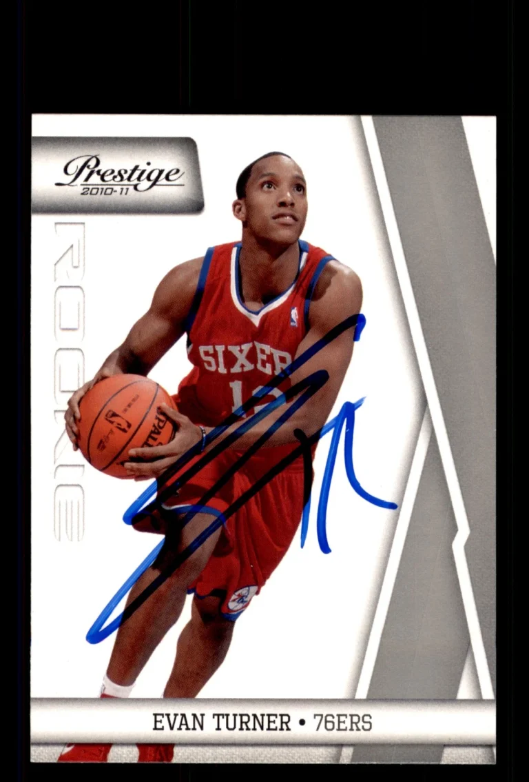 Signed Basketball Card Auto Evan Turner 2010-11 Panini Prestige #152 76ers