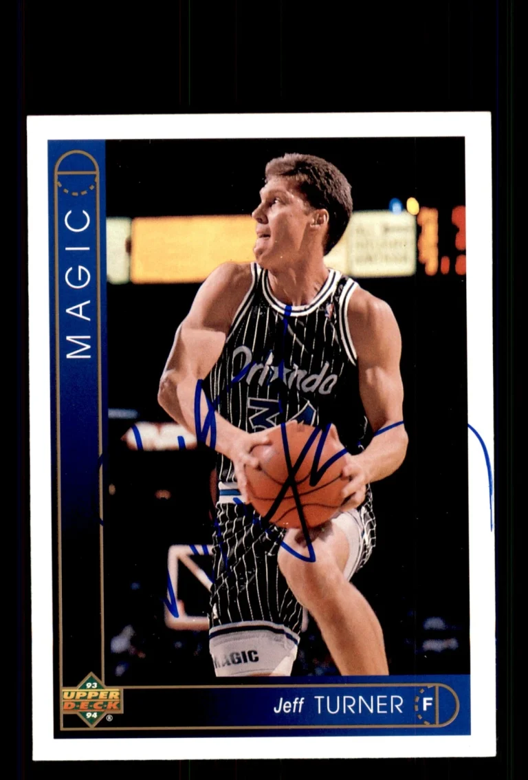 Signed Basketball Card Auto Jeff Turner 1993-94 Upper Deck #143 Orlando Magic