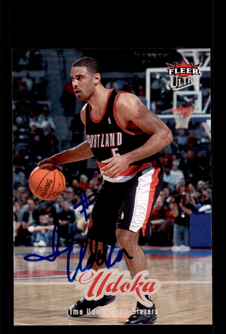 Signed Basketball Card Auto Ime Udoka 2007-08 Ultra #158 Portland Trail Blazers