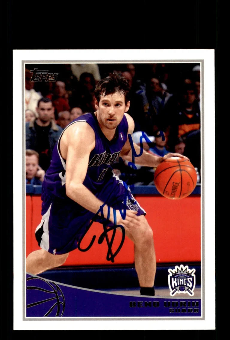 Signed Basketball Card Auto Beno Udrih 2009-10 Topps #264 Sacramento Kings