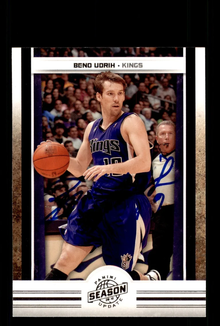 Signed Basketball Card Auto Beno Udrih 2009-10 Panini Season Update #147 Kings
