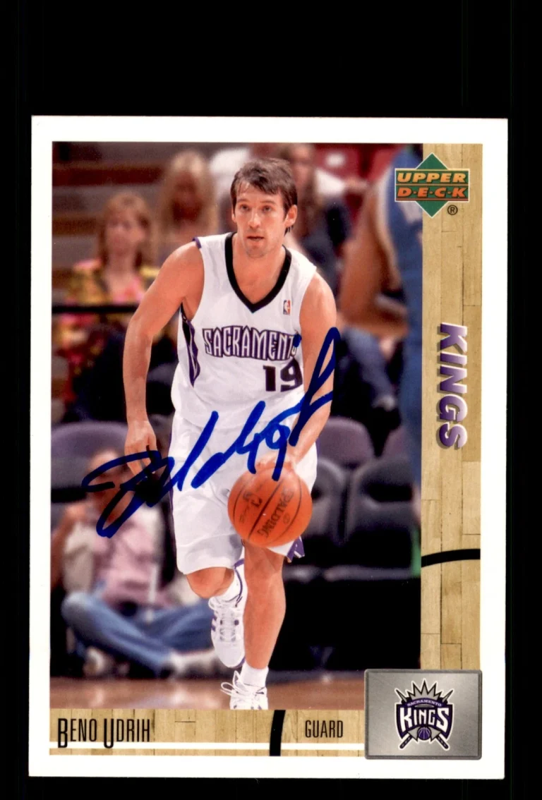 Signed Basketball Card Auto Beno Udrih 2008-09 Upper Deck Lineage #119 Kings