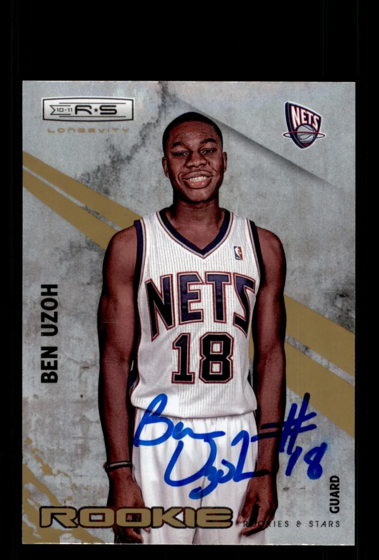 Signed Basketball Card Auto Ben Uzoh 2010-11 Panini Rookies & Stars #122 Nets