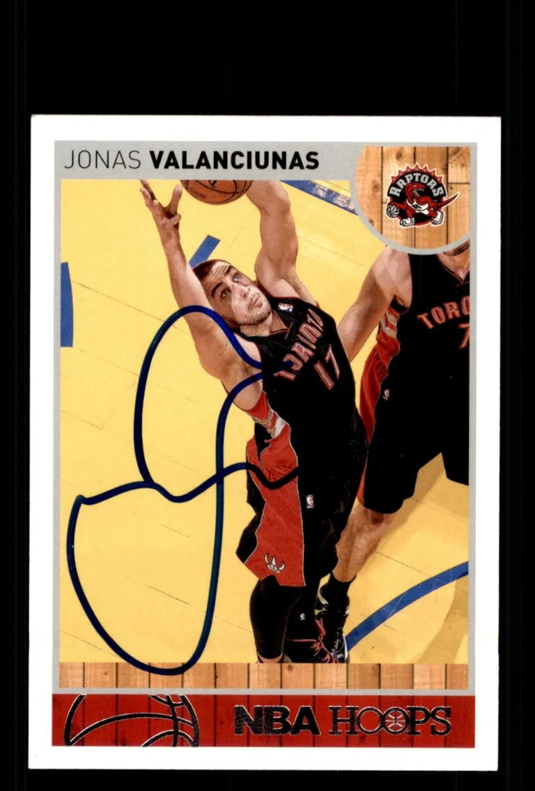 Signed Basketball Card Auto Jonas Valanciunas 2013-14 Hoops #161 Toronto Raptors