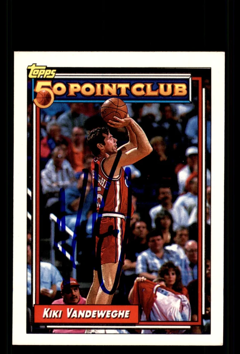 Signed Basketball Card Auto Kiki Vandeweghe 1992-93 Topps #203 LA Clippers
