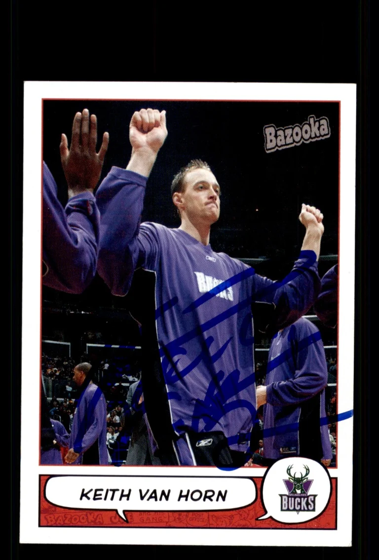 Signed Basketball Card Auto Keith Van Horn 2004-05 Bazooka #53 Milwaukee Bucks