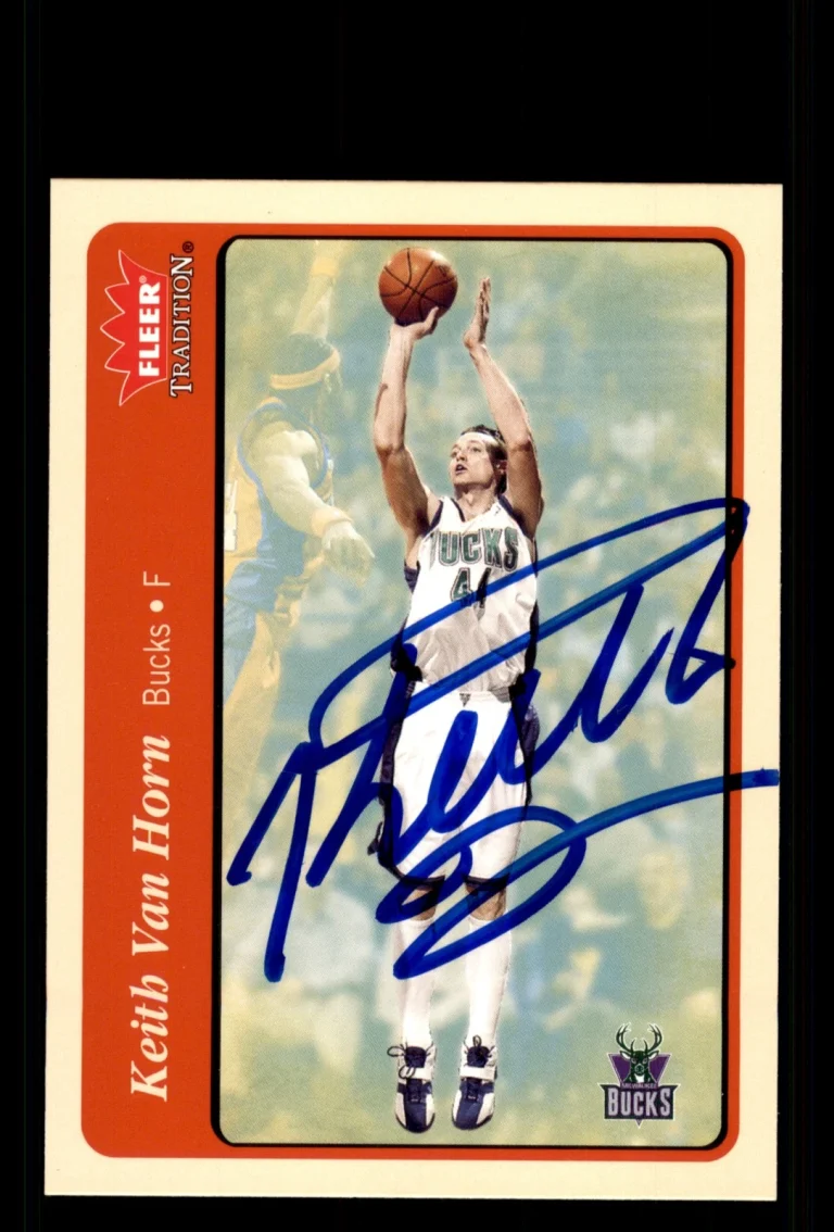 Signed Basketball Card Auto Keith Van Horn 2004-05 Fleer Tradition #127 Bucks