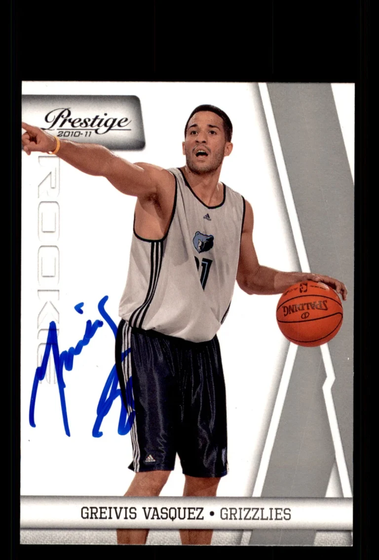 Signed Basketball Card Auto Greivis Vasquez 2010-11 Panini Prestige #237