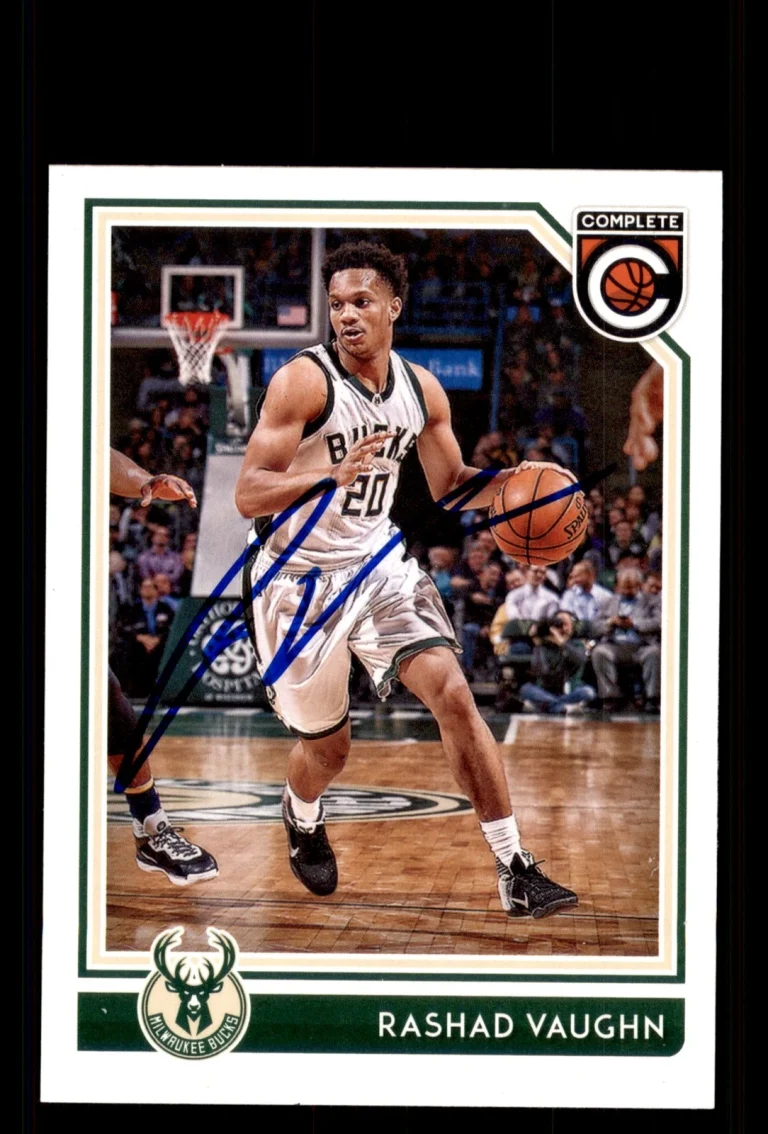 Signed Basketball Card Auto Rashad Vaughn 2016-17 Panini Complete #25 Bucks