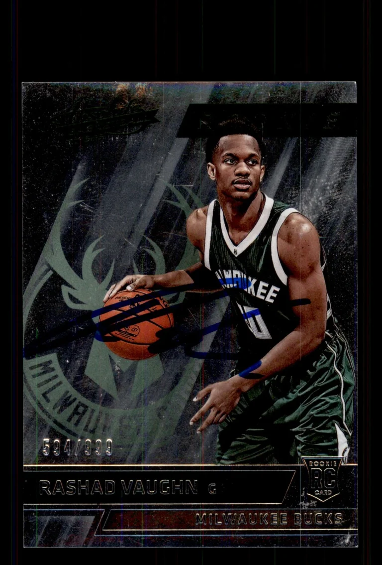 Signed Basketball Card Auto Rashad Vaughn 2015-16 Panini Absolute #166 Bucks