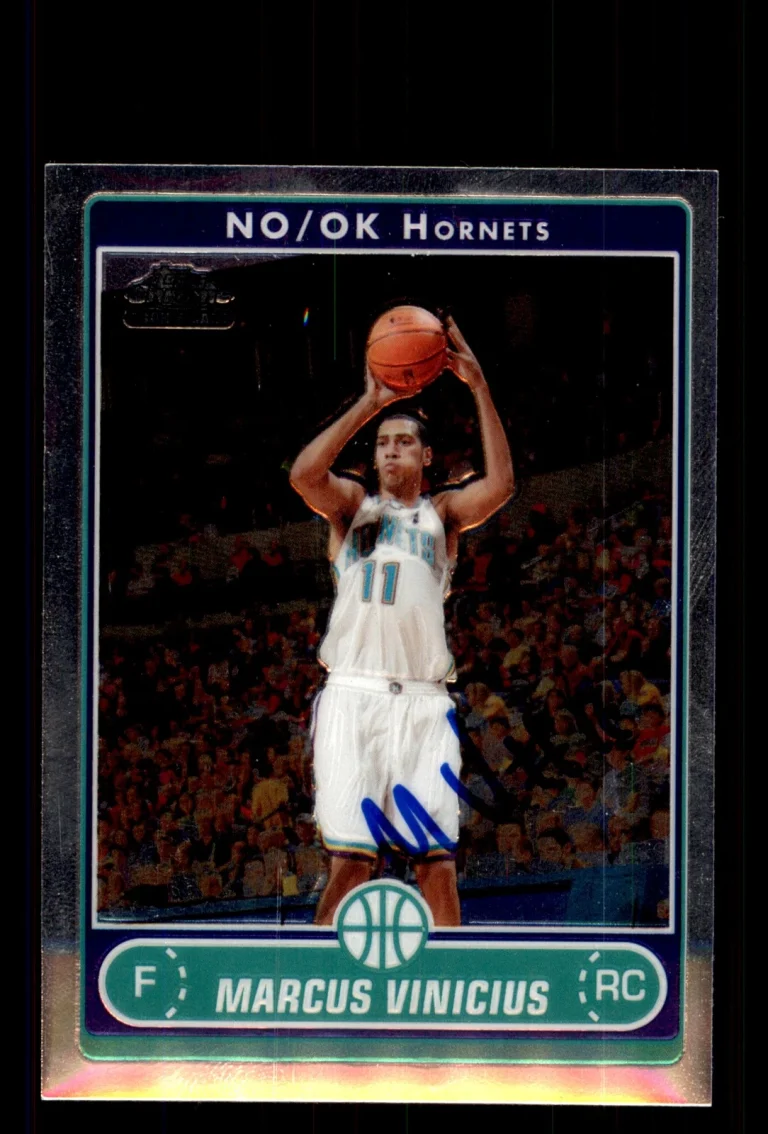 Signed Basketball Card Auto Marcus Vinicius 2006-07 Topps Chrome #165 Hornets