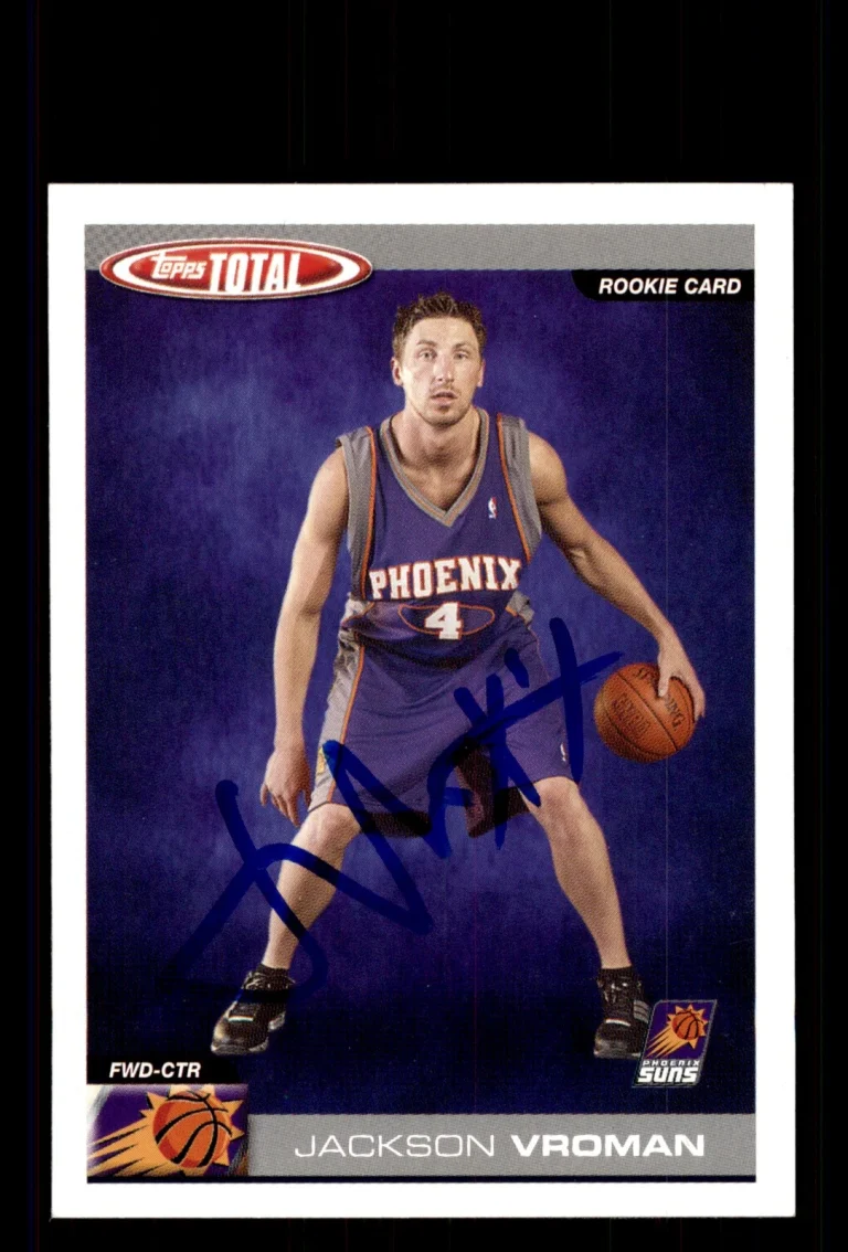 Signed Basketball Card Auto Jackson Vroman 2004-05 Topps Total #319 Phoenix Suns