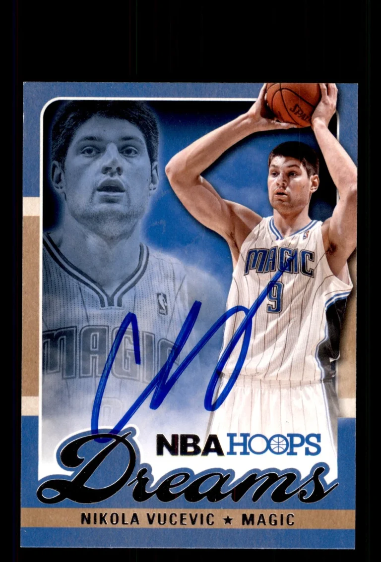 Signed Basketball Card Auto Nikola Vucevic 2013-14 Hoops #11 Orlando Magic