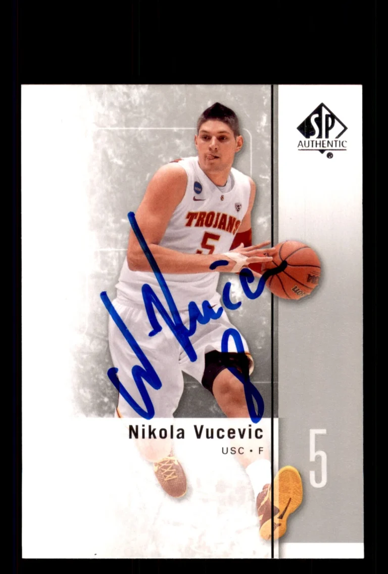 Signed Basketball Card Auto Nikola Vucevic 2011-12 SP Authentic #24 USC Trojans