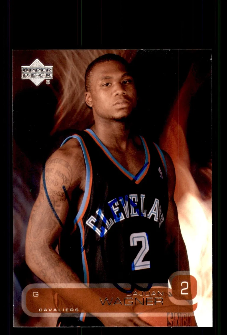 Signed Basketball Card Auto Dajuan Wagner 2002-03 Upper Deck #233 Cavaliers