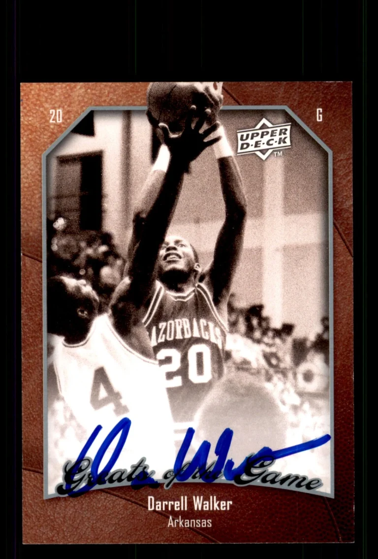 Signed Basketball Card Auto Darrell Walker 2009-10 Upper Deck Greats of the Game